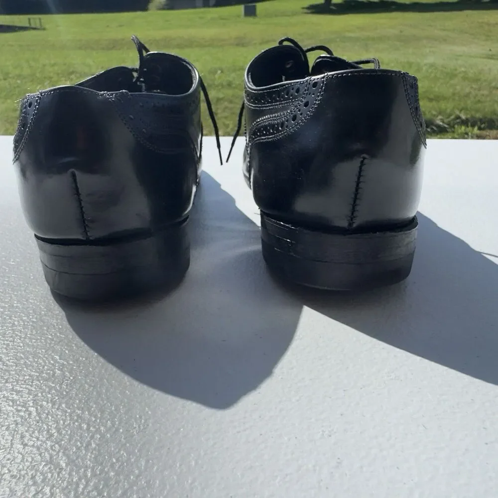 Florsheim Men's 10D Black Leather Wingtip Oxford Dress Shoes 3105